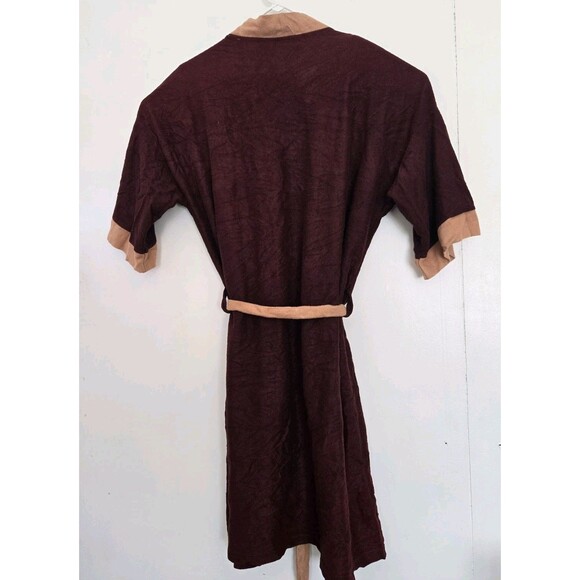 Vintage Robe Mens Large 1980s K-Mart Burgundy Warm Bath Grandpa Rare - Picture 5 of 7